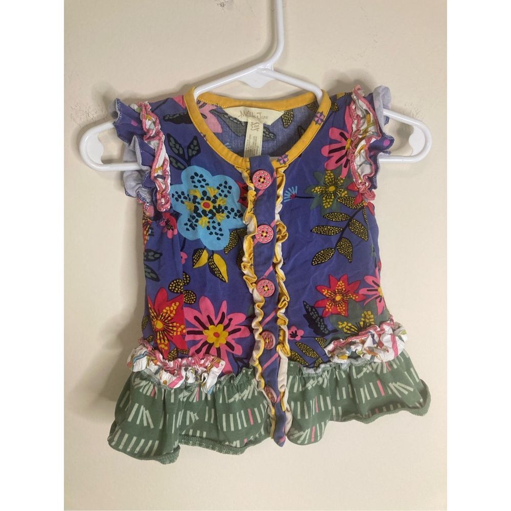 Matilda Jane Baby 3-6 Months Shirt Dress Floral Buttons